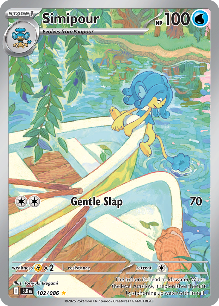 Simipour – Black Bolt 102/086 Pokémon card