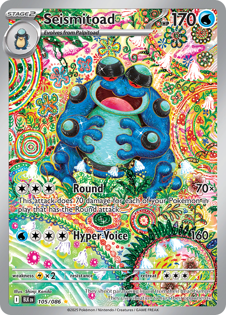 Seismitoad – Black Bolt 105/086 Pokémon card
