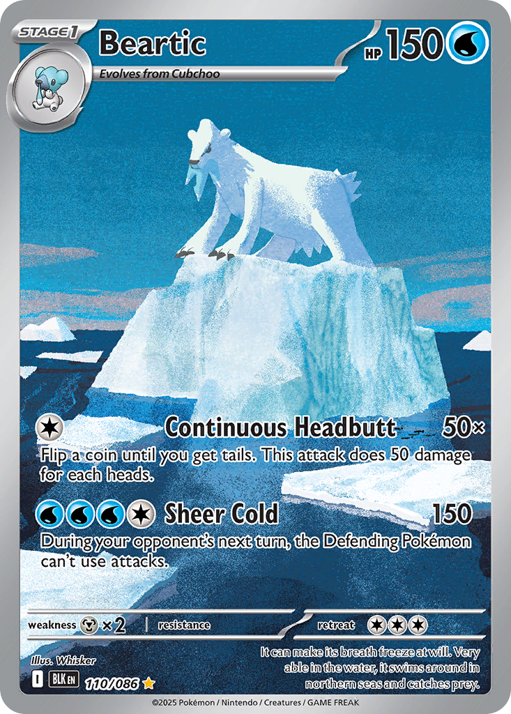 Beartic – Black Bolt 110/086 Pokémon card