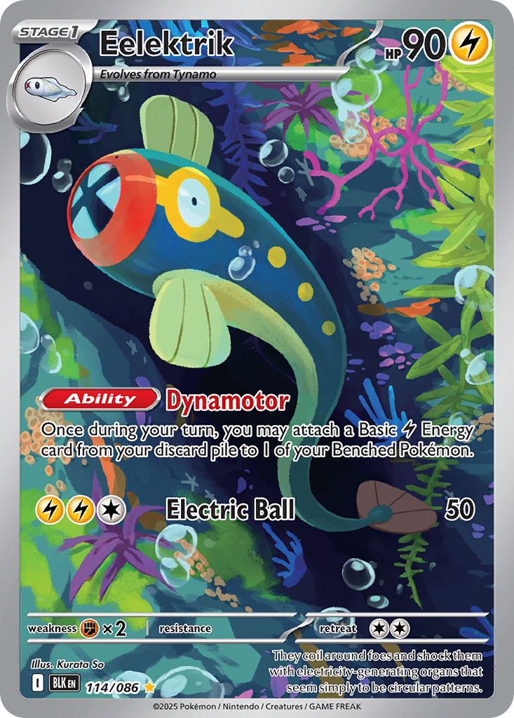 Eelektrik – Black Bolt 114/086 Pokémon card