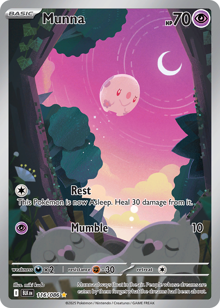 Munna – Black Bolt 116/086 Pokémon card