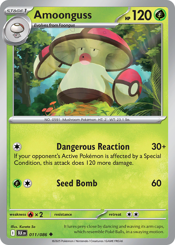 Amoonguss – Black Bolt 011/086 Pokémon card