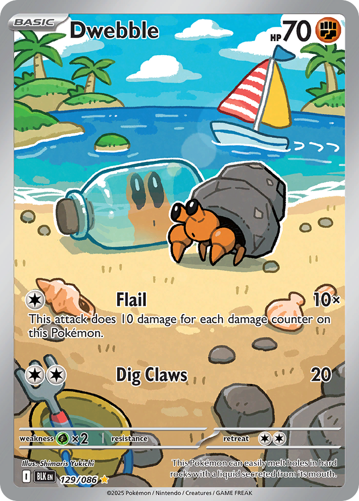Dwebble – Black Bolt 129/086 Pokémon card