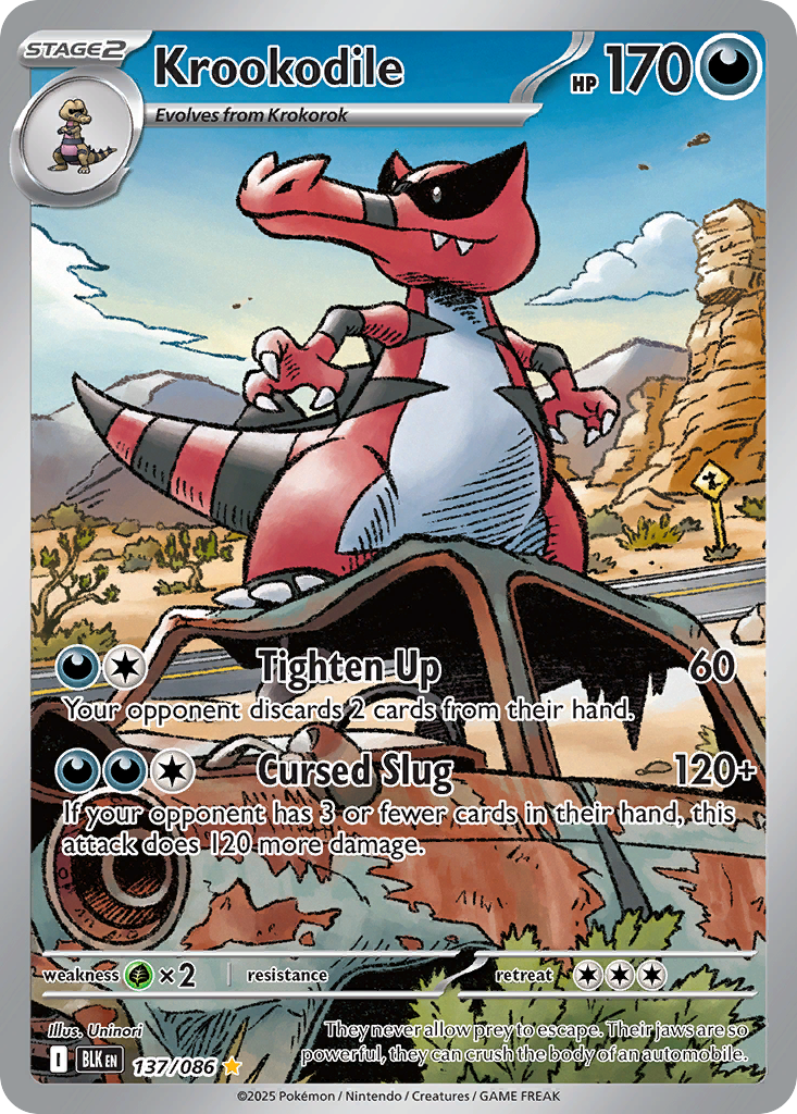 Krookodile – Black Bolt 137/086 Pokémon card