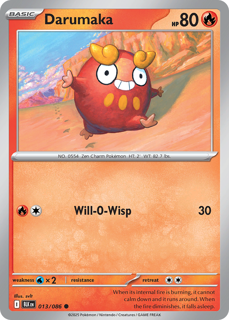 Darumaka – Black Bolt 013/086 Pokémon card