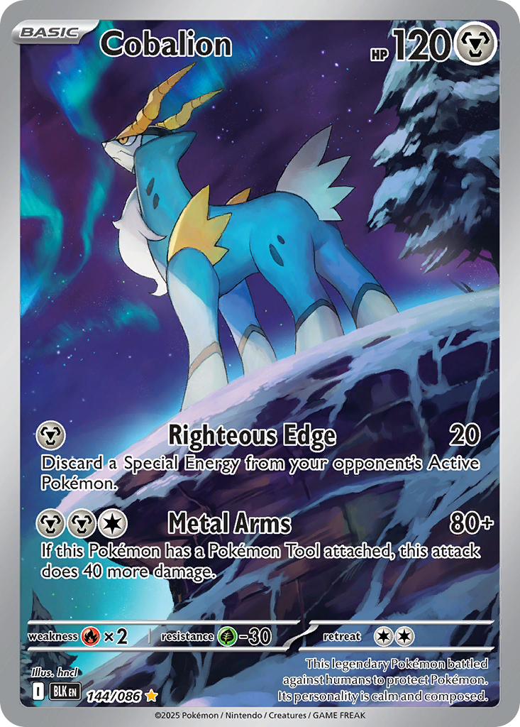 Cobalion – Black Bolt 144/086 Pokémon card