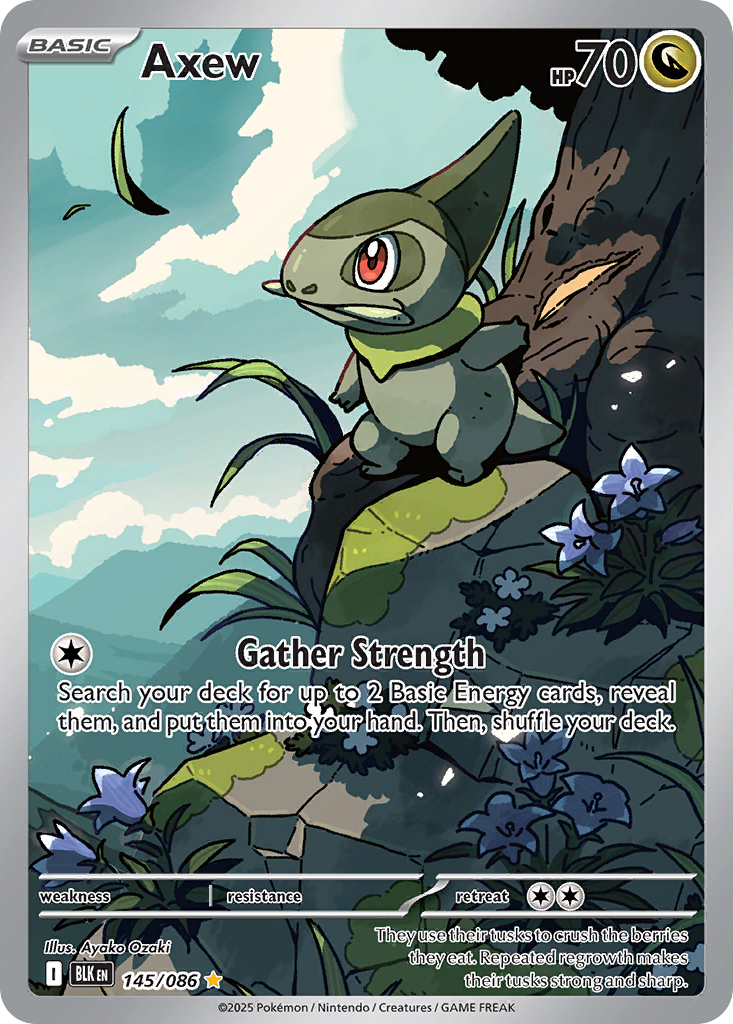 Axew – Black Bolt 145/086 Pokémon card