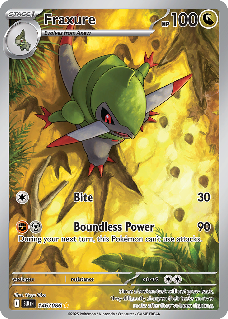 Fraxure – Black Bolt 146/086 Pokémon card