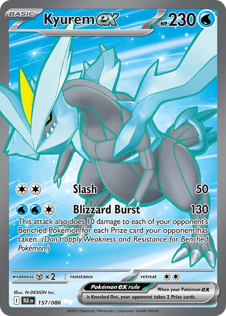 Kyurem ex – Black Bolt 157/086 Pokémon card