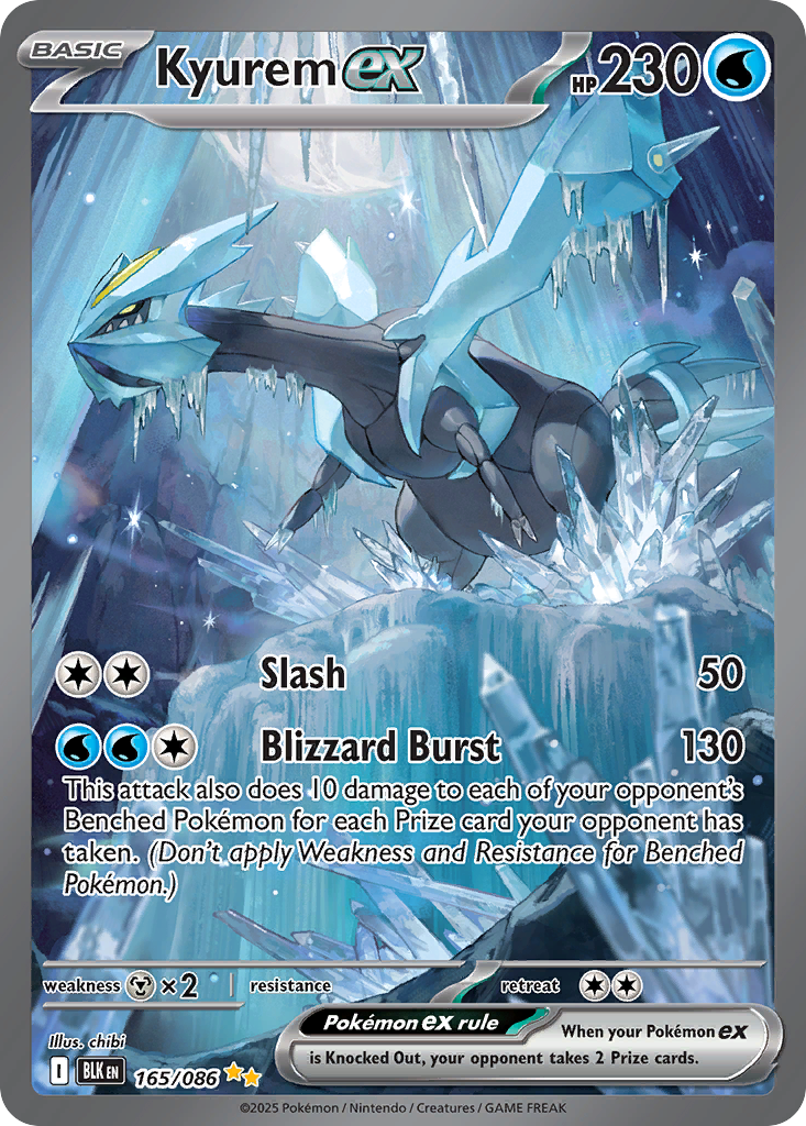 Kyurem ex – Black Bolt 165/086 Pokémon card