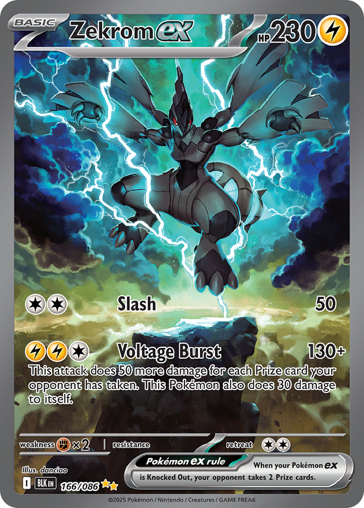 Zekrom ex – Black Bolt 166/086 Pokémon card