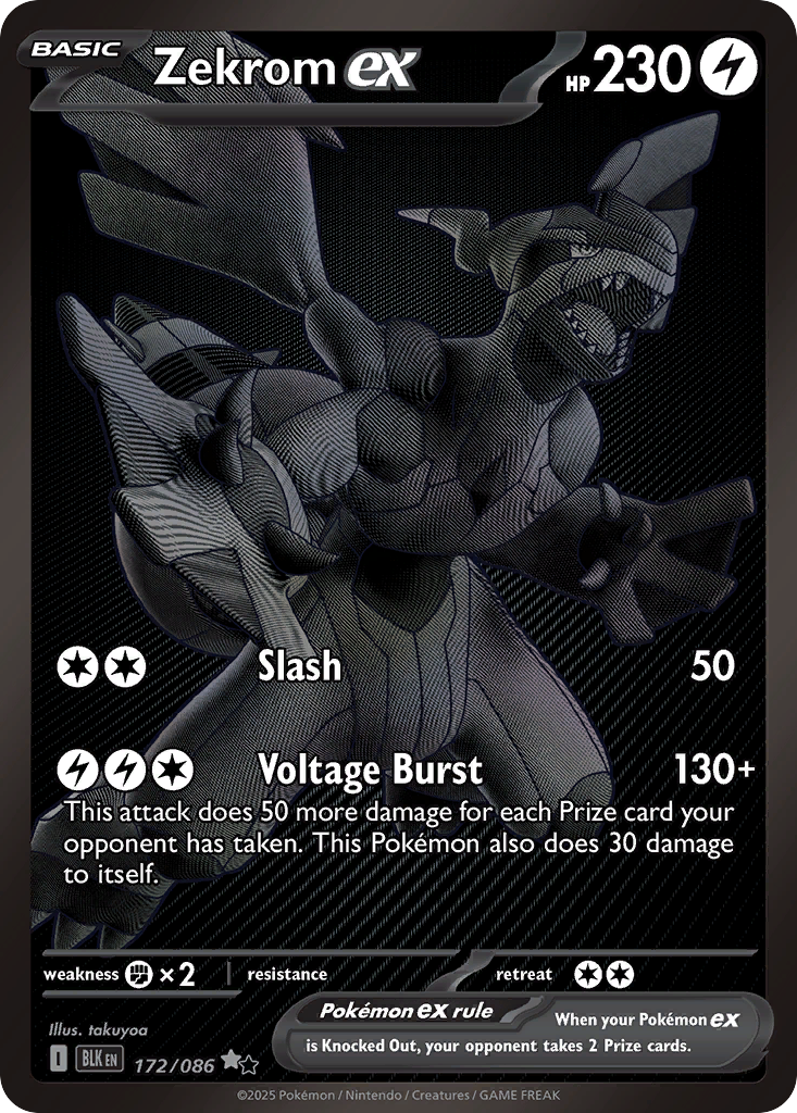 Zekrom ex – Black Bolt 172/086 Pokémon card