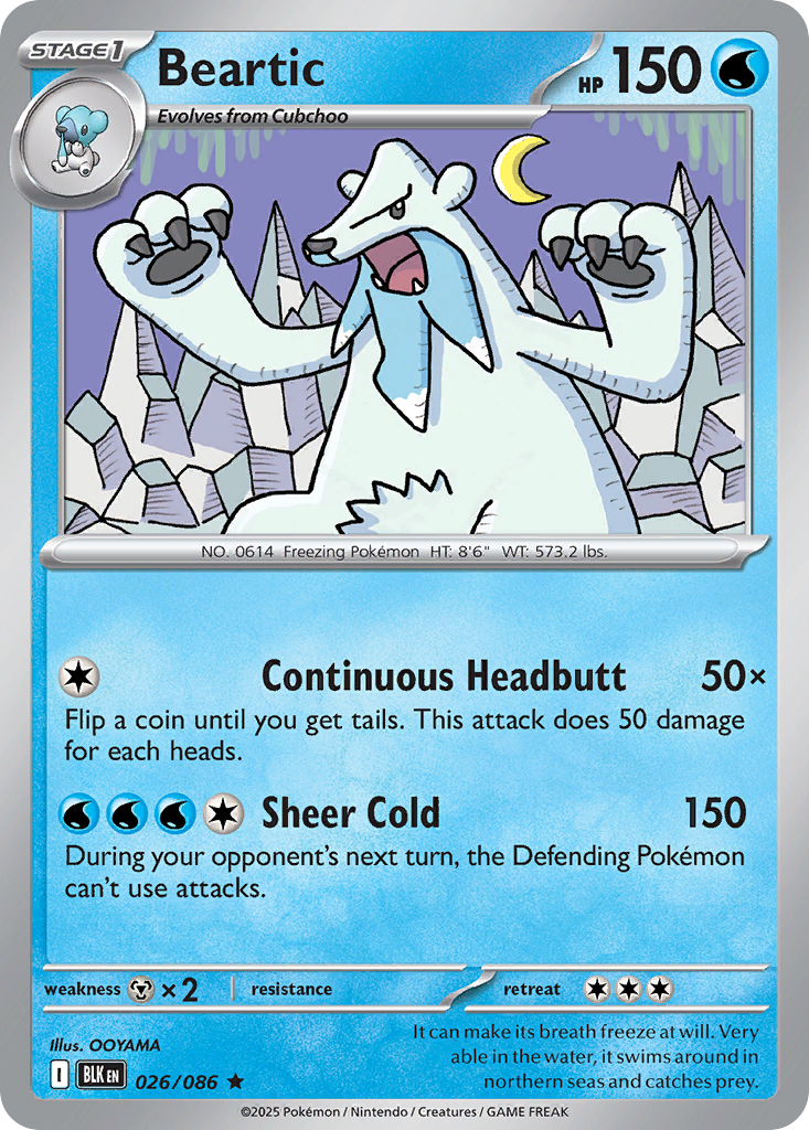 Beartic – Black Bolt 026/086 Pokémon card