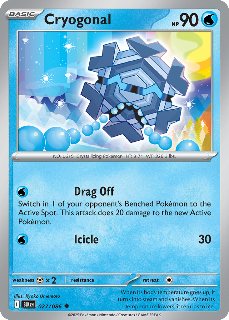 Cryogonal – Black Bolt 027/086 Pokémon card