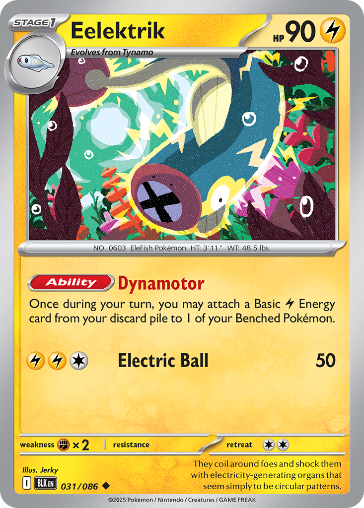 Eelektrik – Black Bolt 031/086 Pokémon card
