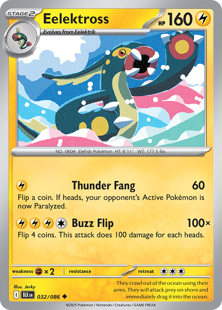 Eelektross – Black Bolt 032/086 Pokémon card