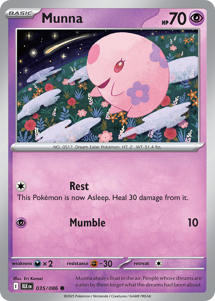 Munna – Black Bolt 035/086 Pokémon card