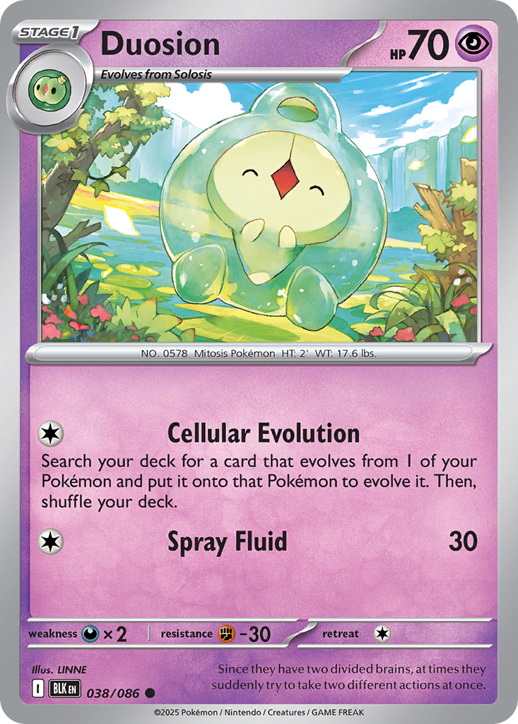Duosion – Black Bolt 038/086 Pokémon card