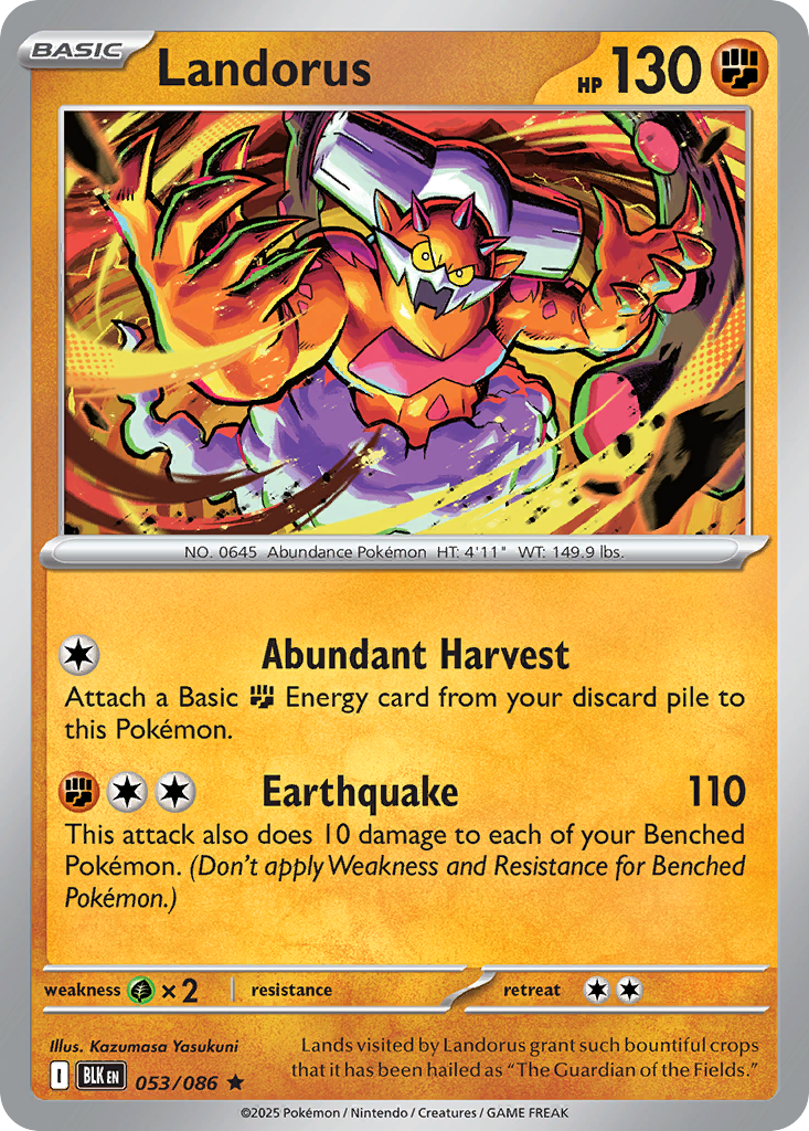 Landorus – Black Bolt 053/086 Pokémon card