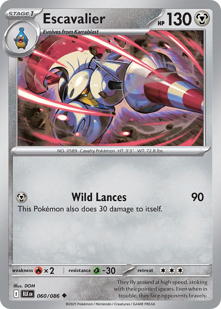 Escavalier – Black Bolt 060/086 Pokémon card