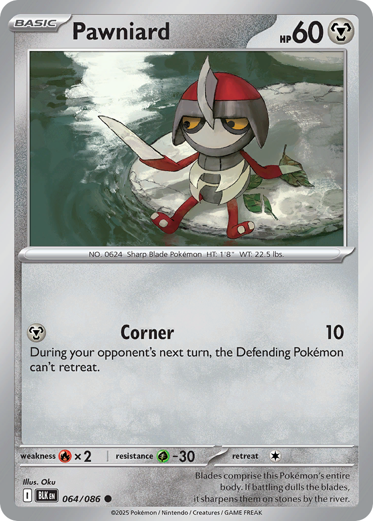 Pawniard – Black Bolt 064/086 Pokémon card