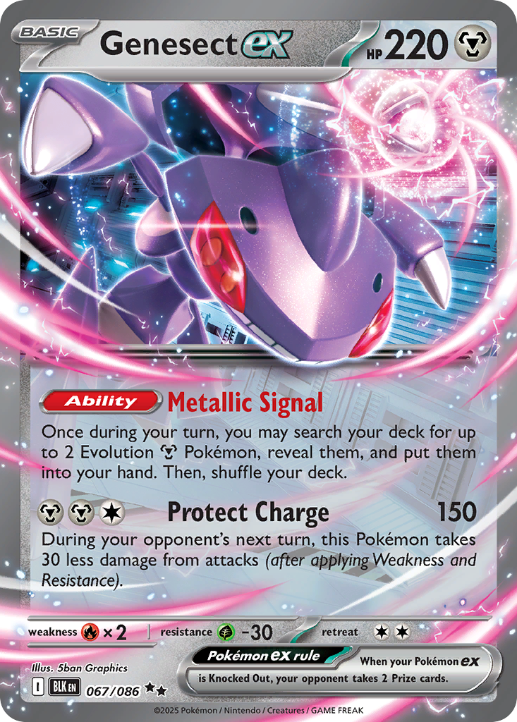 Genesect ex – Black Bolt 067/086 Pokémon card