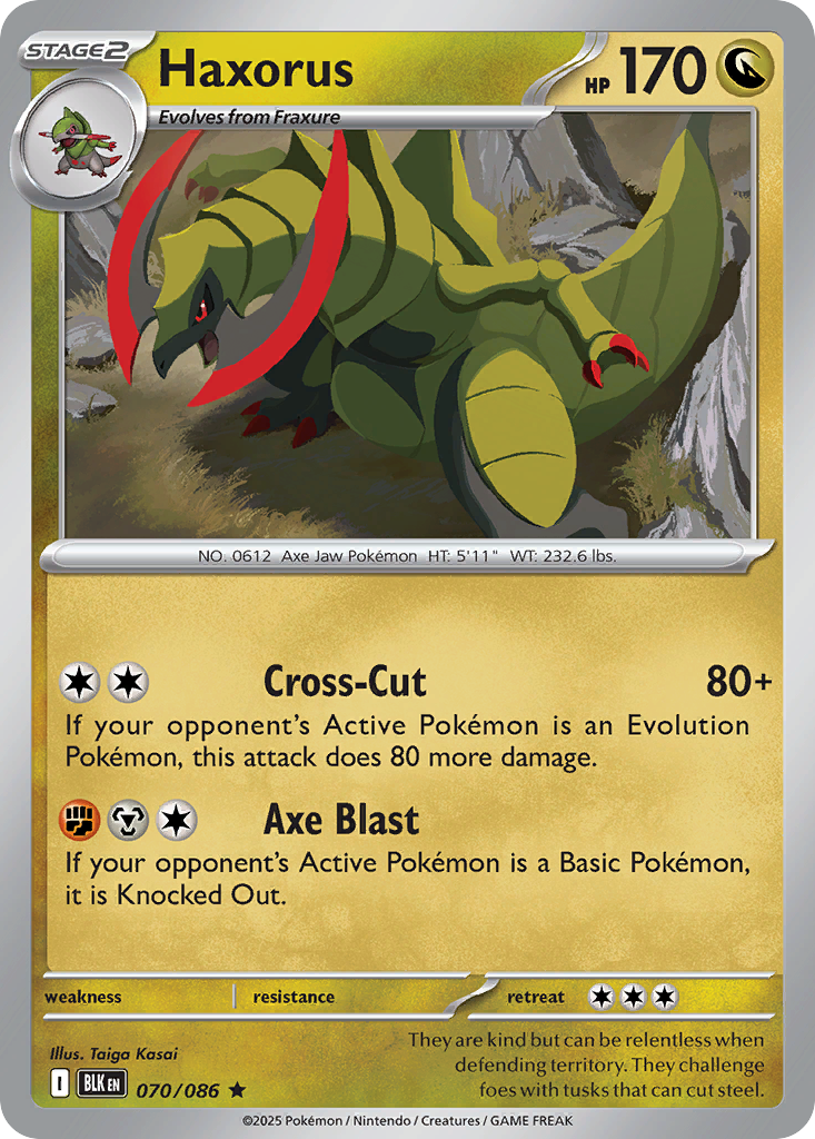 Haxorus – Black Bolt 070/086 Pokémon card