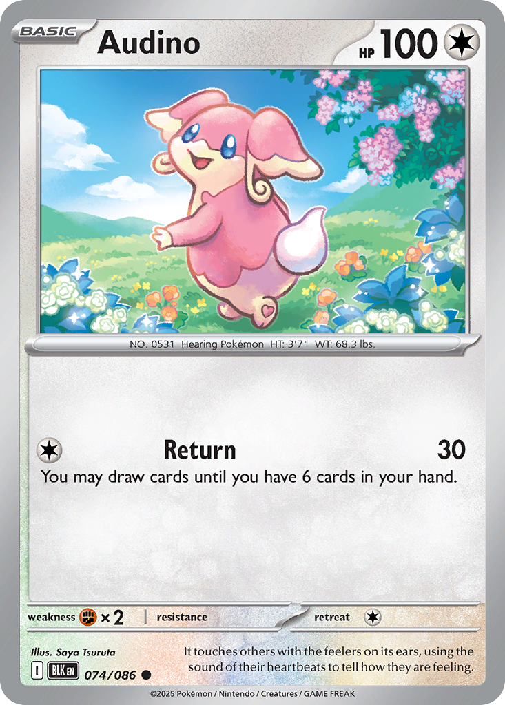Audino – Black Bolt 074/086 Pokémon card