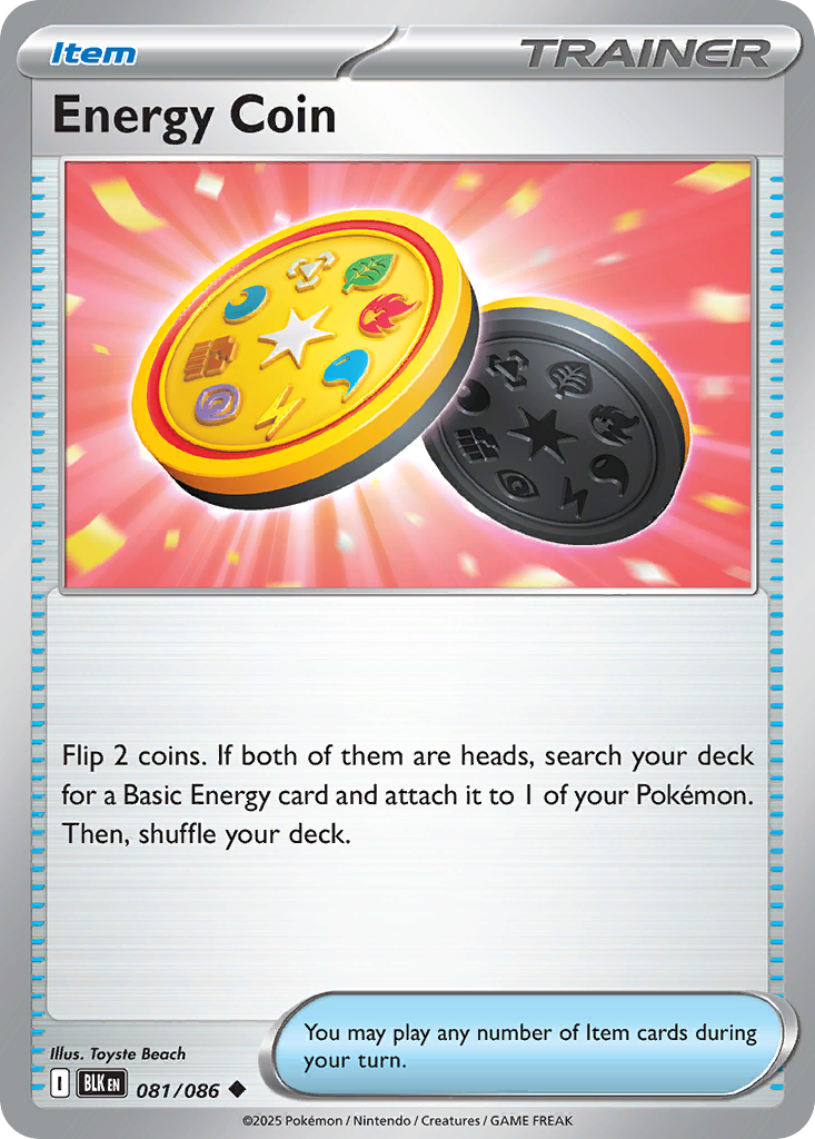 Energy Coin – Black Bolt 081/086 Pokémon card