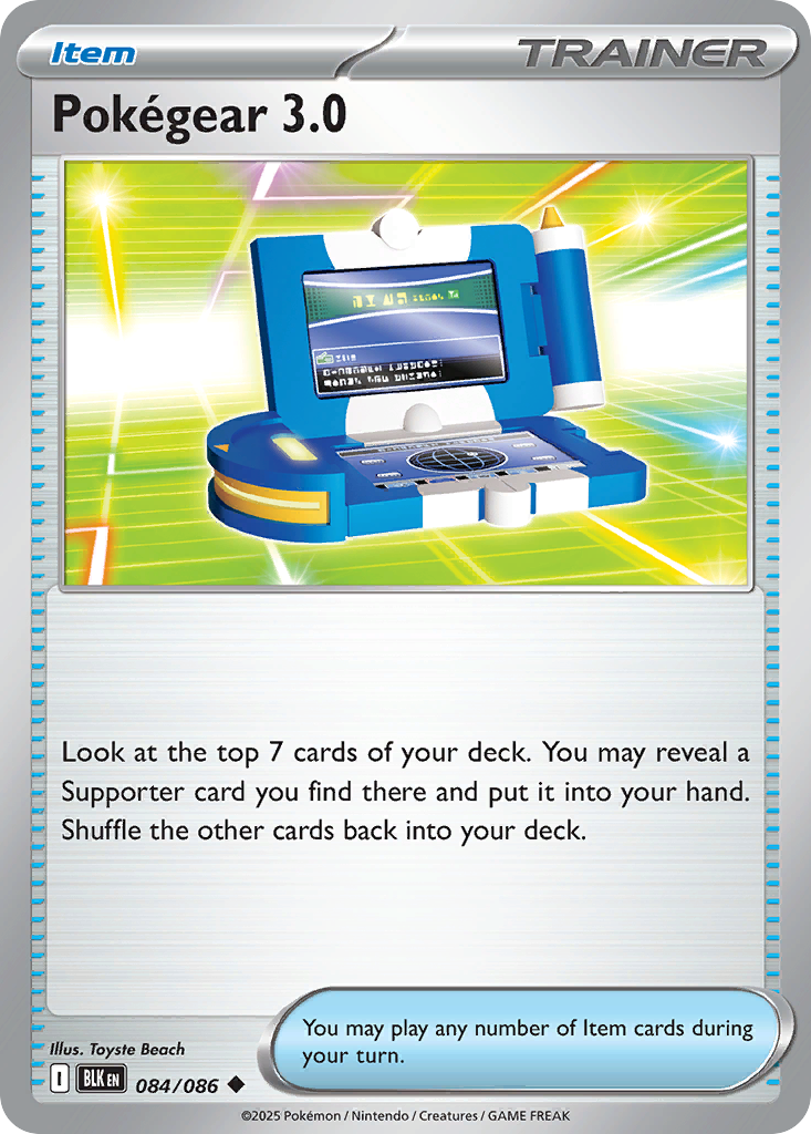 Pokégear 3.0 – Black Bolt 084/086 Pokémon card