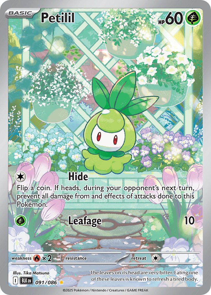 Petilil – Black Bolt 091/086 Pokémon card