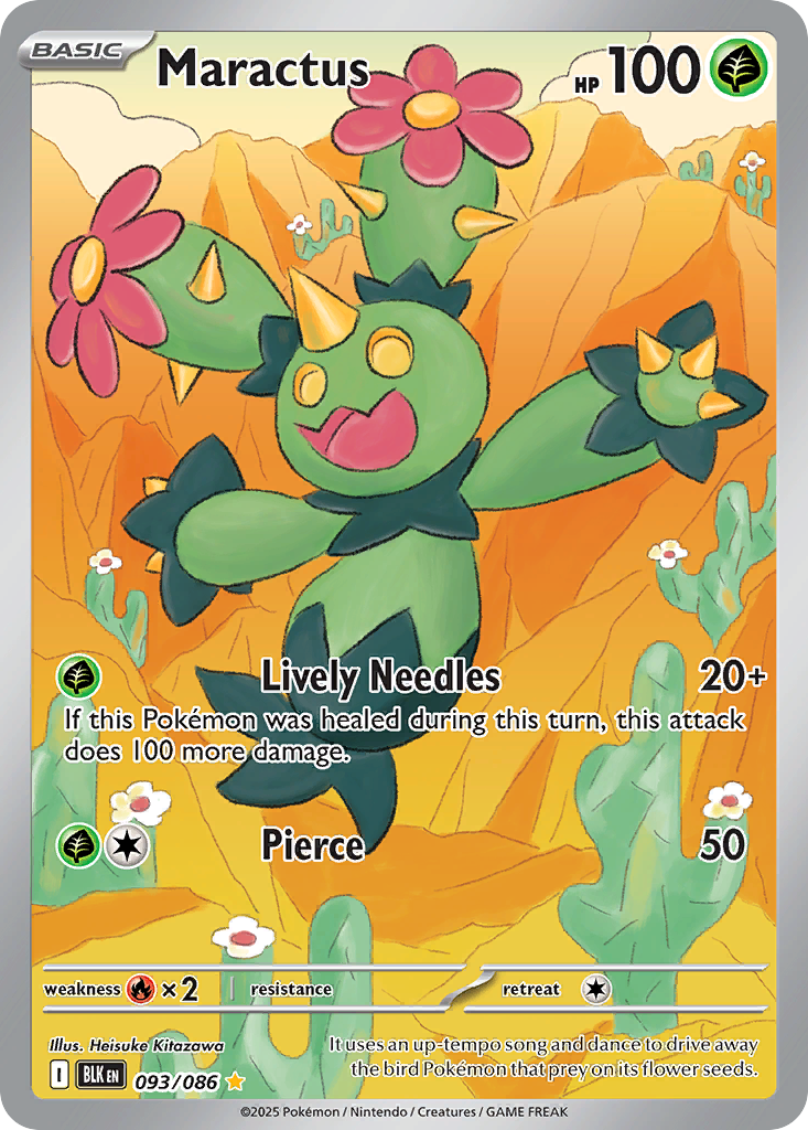 Maractus – Black Bolt 093/086 Pokémon card