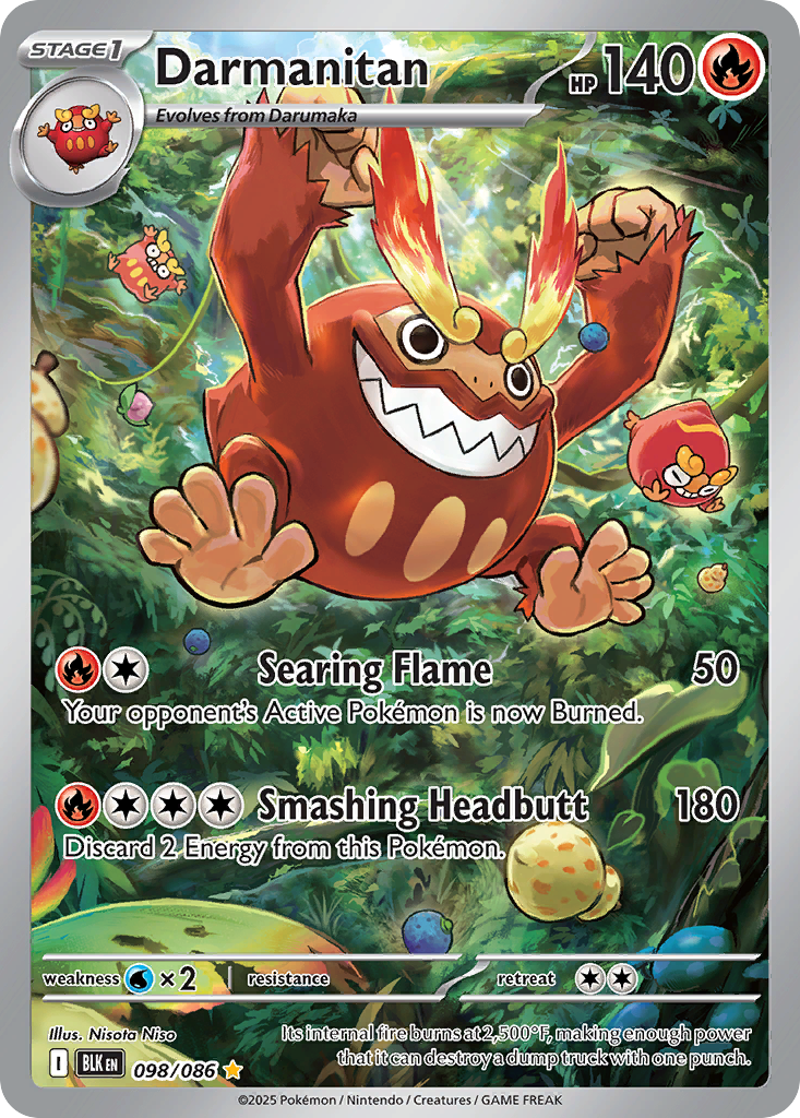 Darmanitan – Black Bolt 098/086 Pokémon card