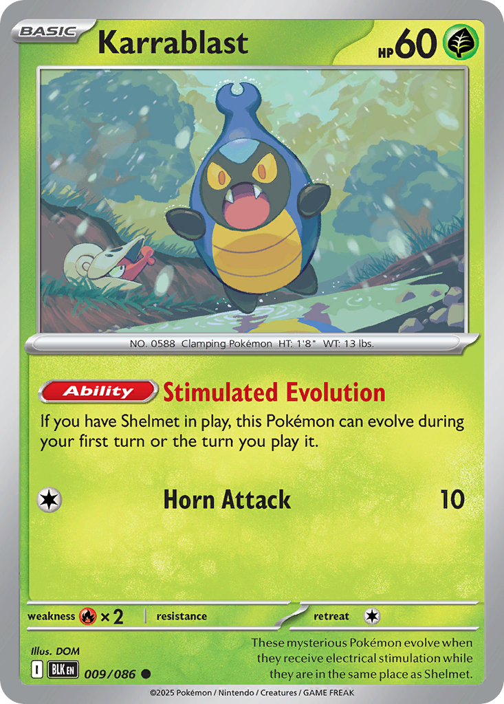 Karrablast – Black Bolt 009/086 Pokémon card