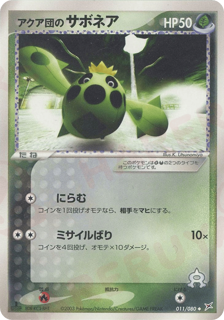 Team Aqua's Cacnea – Magma vs Aqua: Two Ambitions 011/080 Pokémon card