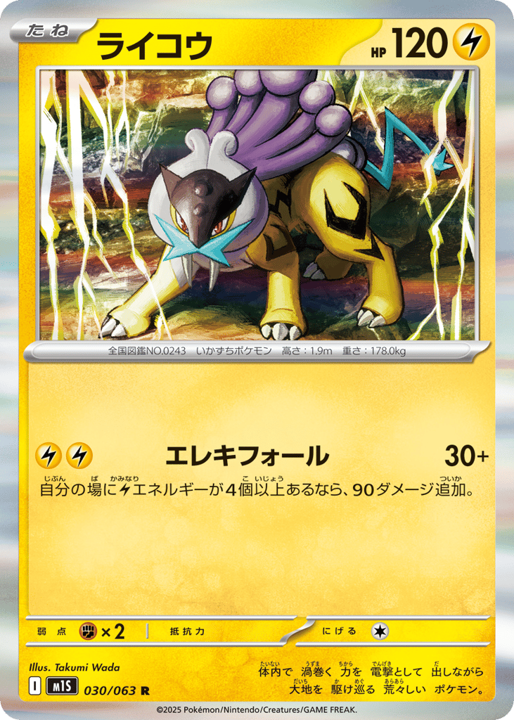 Raikou – Mega Symphonia 030/063 Pokémon card