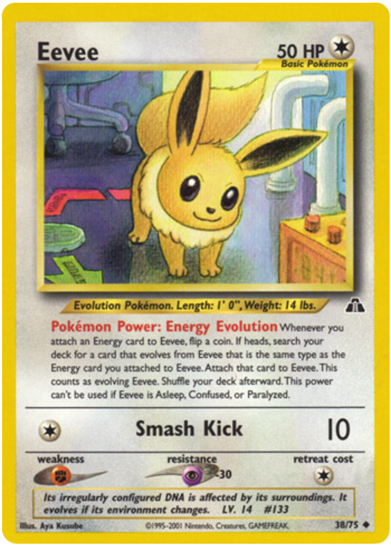 Eevee – Crossing the Ruins... No.133 Pokémon card