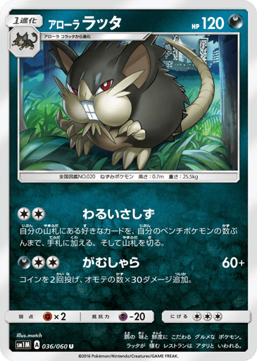 Alolan Raticate - Collection Moon 36