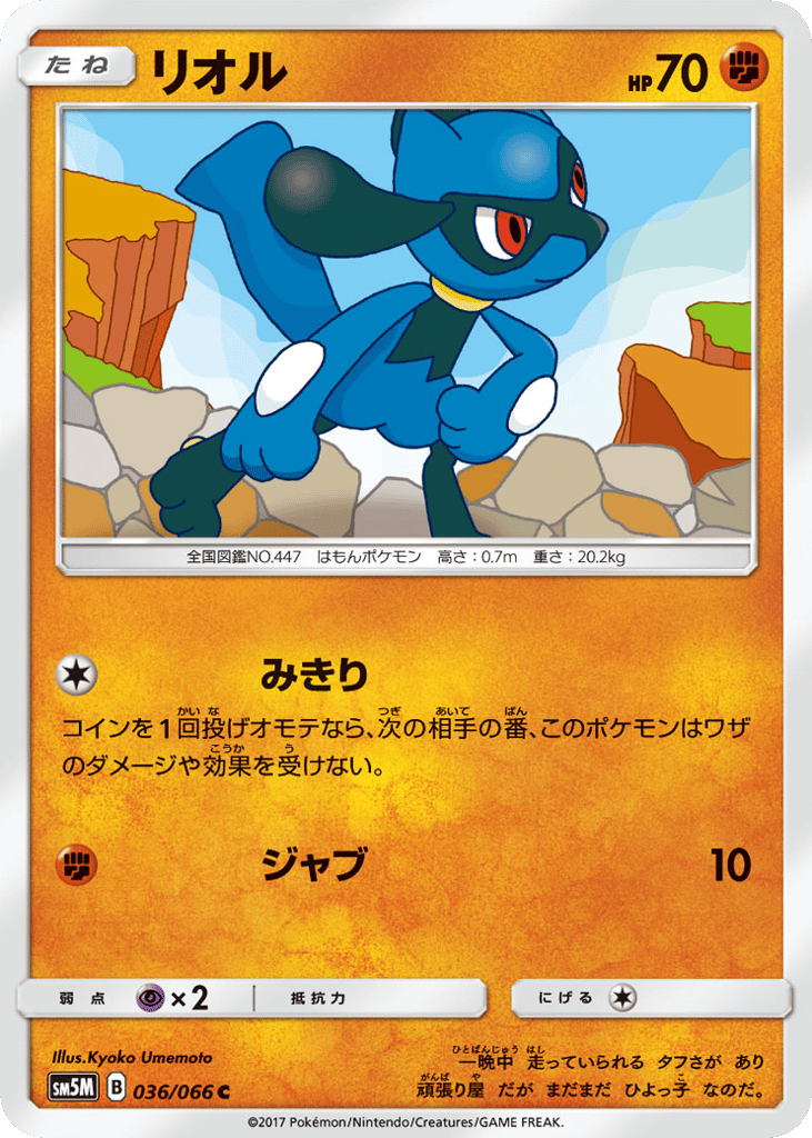 Riolu – Ultra Moon 036/066 Pokémon card