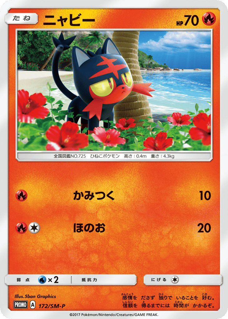 Litten – Sun & Moon Promos 172/SM-P Pokémon card
