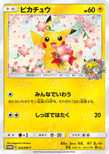 Pikachu - Sun & Moon Promos 224