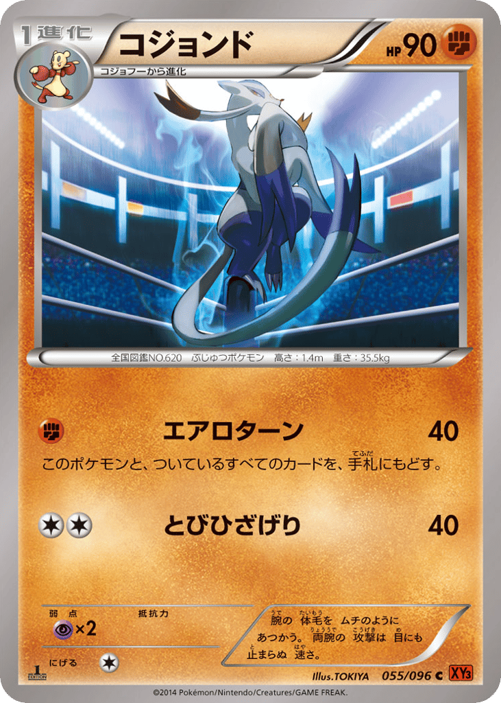 Mienshao – Rising Fist 055/096 Pokémon card