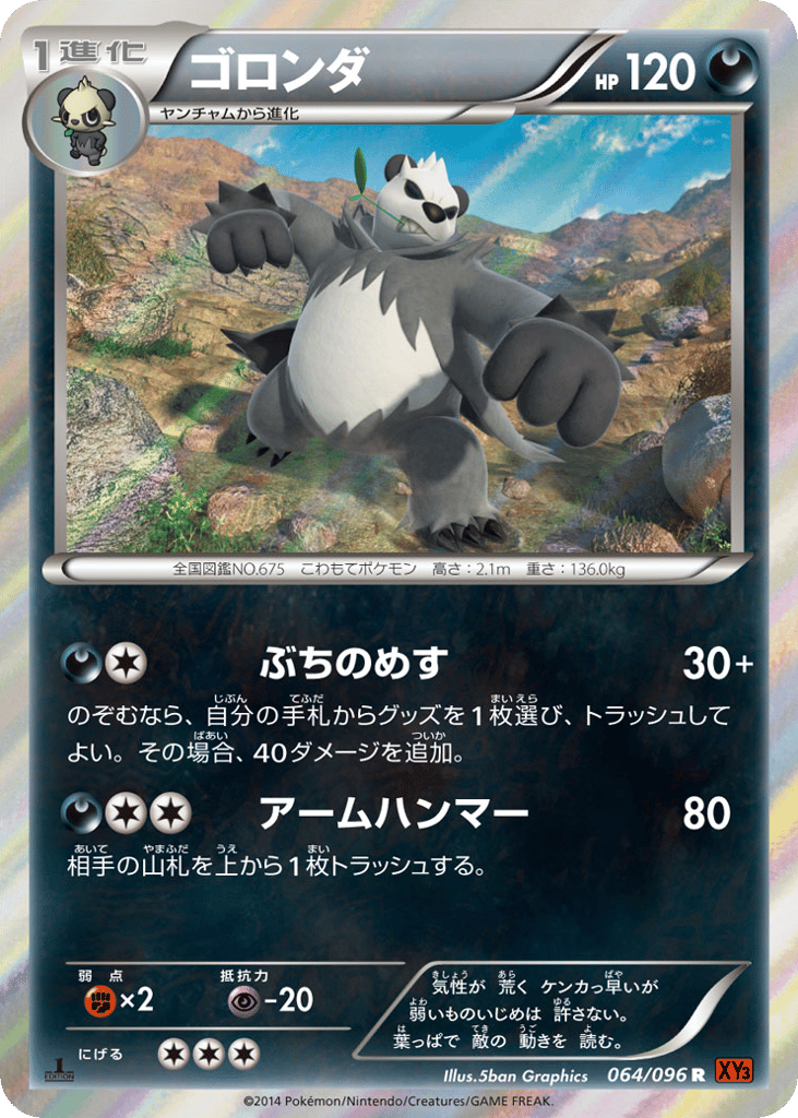 Pangoro – Rising Fist 064/096 Pokémon card