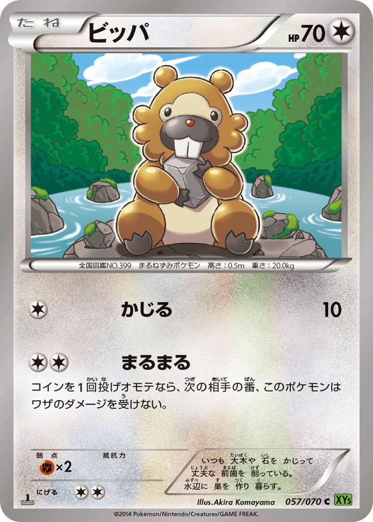 Bidoof – Tidal Storm 057/070 Pokémon card