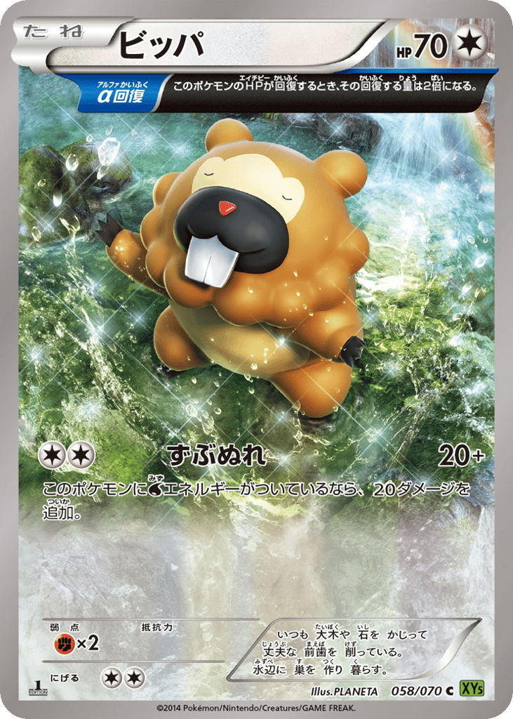 Bidoof – Tidal Storm 058/070 Pokémon card