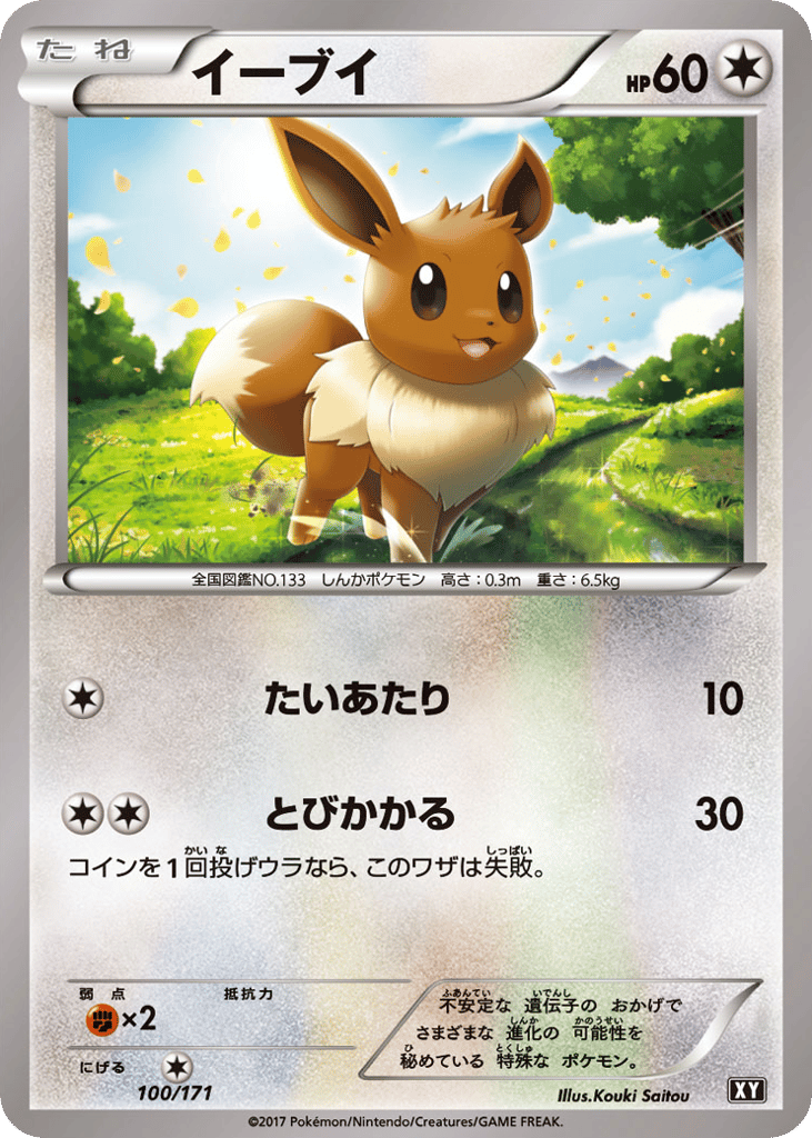 Eevee – The Best of XY 100/171 Pokémon card